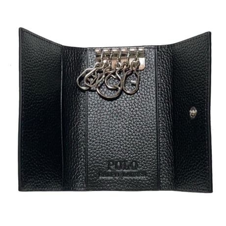 POLO RALPHLAUREN　LEATHER KEYCASE (BLACK)