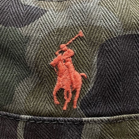 POLO RALPHLAUREN　"CAMO/ORANGE" REVERSIBLE BUCKET HAT