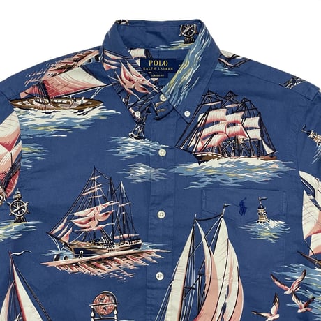POLO RALPHLAUREN　"SHIP PRINTED" BUTTON DOWN SHIRT