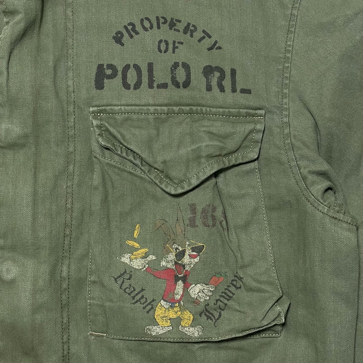 POLO RALPH LAUREN military jacket ステンシル入 POLO RALPH LAUREN military jacket ステンシル入