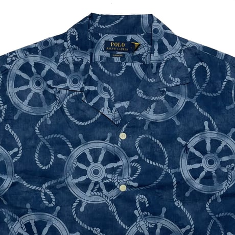POLO RALPHLAUREN　"RUDDER" OPEN COLLAR SHIRT
