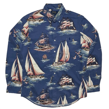 POLO RALPHLAUREN　"SHIP PRINTED" BUTTON DOWN SHIRT