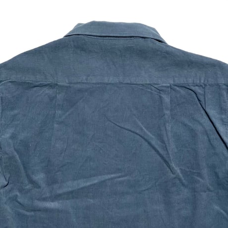 FIVE BROTHER　 L/S OPEN COLLAR CORDUROY SHIRT (BLUE GREY)