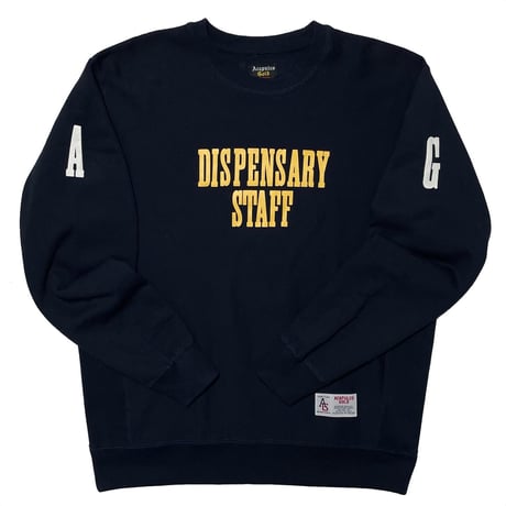 ACAPULCO GOLD　"DISPENSARY STAFF" CREWNECK SWEAT (NAVY)
