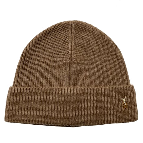 POLO RALPHLAUREN　CUFF KNIT CAP (BROWN)