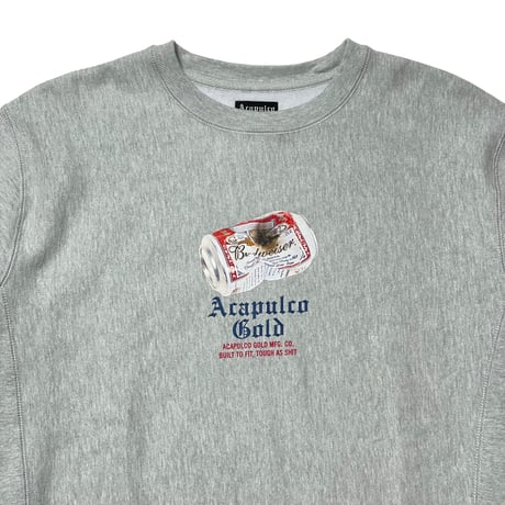ACAPULCO GOLD　CAN CREW SWEAT (HEATHER GREY)