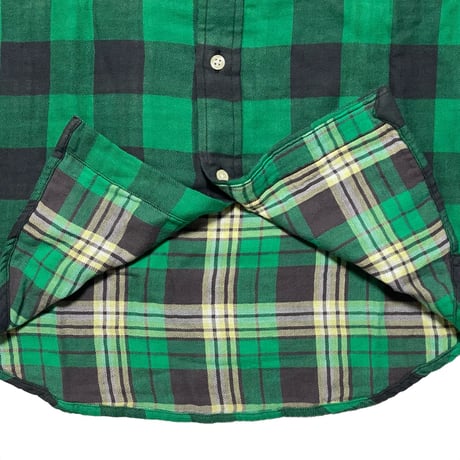 POLO RALPHLAUREN　 "BUFFALO CHECK" FLANNEL SHIRT (BLACK&GREEN)