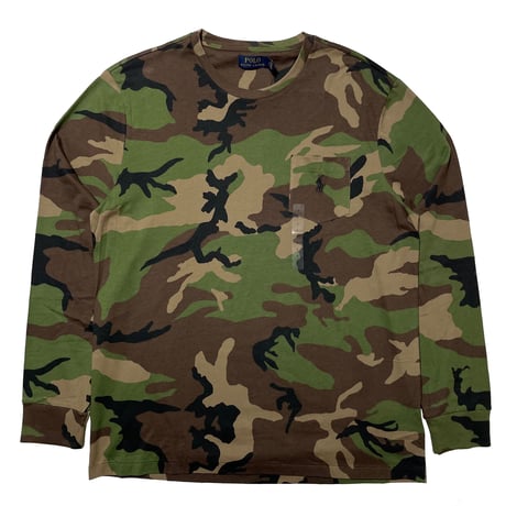 POLO RALPHLAUREN　US限定 POCKET L/S TEE (WOODLAND)
