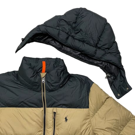 POLO RALPHLAUREN　"ZIP HOOD" DOWN JACKET