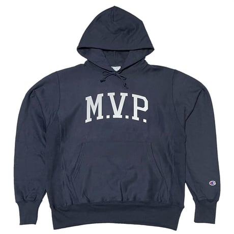 Champion/M.V.P.　"REFLECTOR COLLEGE "M.V.P." LOGO" HOODY　NAVY