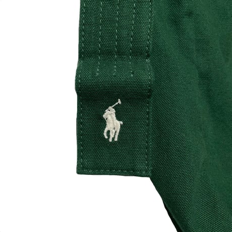 POLO RALPHLAUREN　CANVAS TOTE BAG (GREEN)
