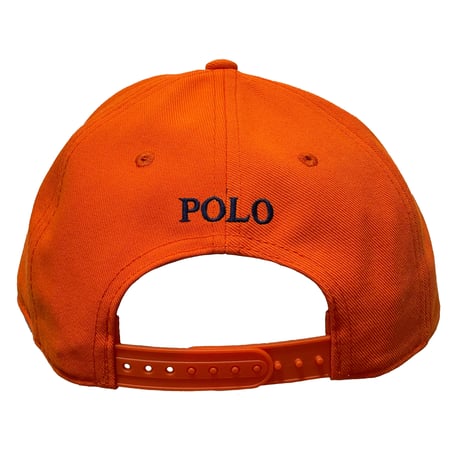 POLO RALPHLAUREN　"P-LOGO" HIGH-CROWN BASEBALL CAP (ORANGE)