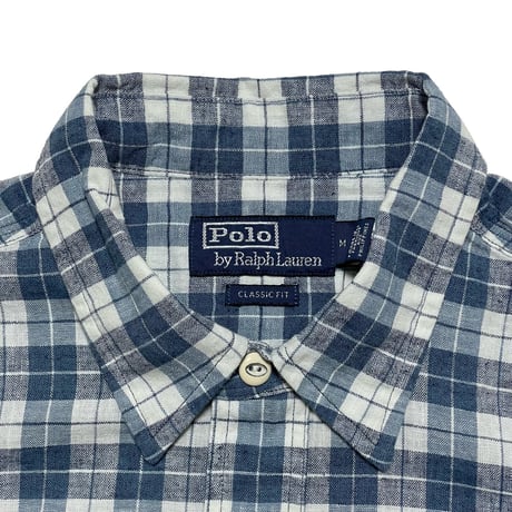 POLO RALPHLAUREN　"CHECKED" HEMP SHIRT