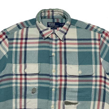 POLO RALPHLAUREN　"PATCH WORK" FLANNEL SHIRT