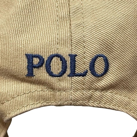 POLO RALPHLAUREN　"LEATHER BELT" 6-PANEL CAP (BEIGE)