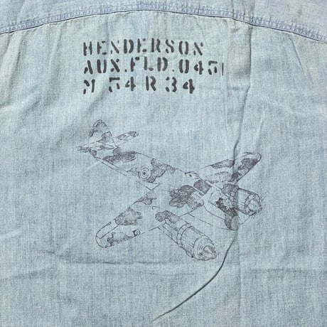 RRL RALPHLAUREN　"GRAPHIC" CHAMBRAY SHIRT