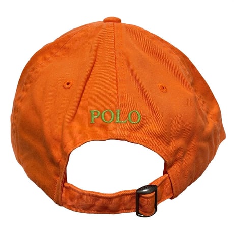 POLO RALPHLAUREN　"6-PANEL" BASEBALLCAP (ORANGE&GREEN)