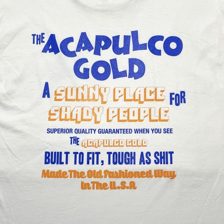 ACAPULCO GOLD　 "NO RUSH" S/S TEE (WHITE)