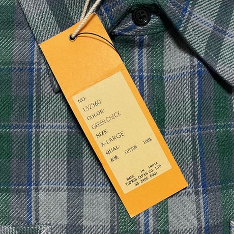 FIVE BROTHER　 "GREEN CHECK" HEAVY WORK SHIRTS