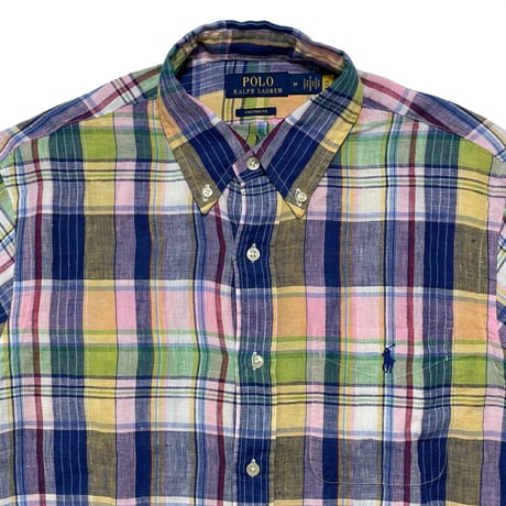 POLO RALPHLAUREN　"MADORAS" HEMP SHIRT