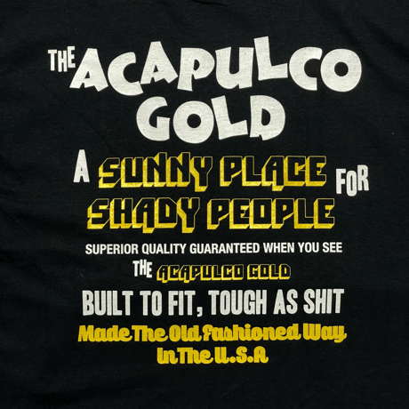 ACAPULCO GOLD　 "NO RUSH" S/S TEE (BLACK)