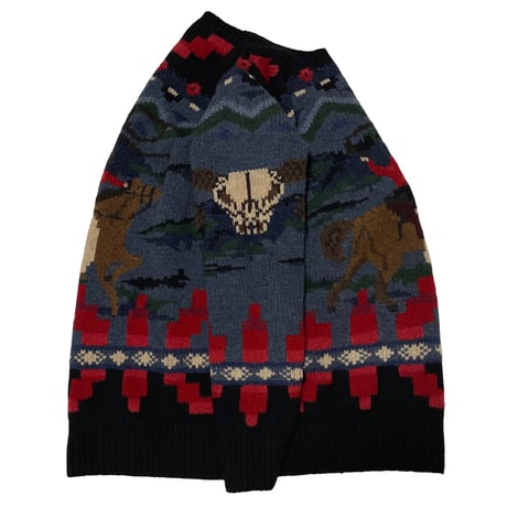 POLO RALPHLAUREN　"HAND KNIT SWEATER" WOOL & CASHMERE SWEATER