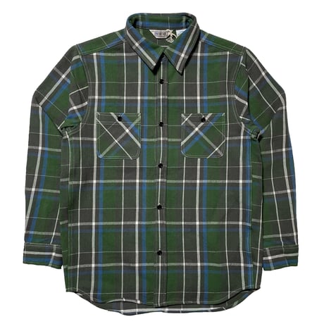 FIVE BROTHER　WORK SHIRTS (GREEN CHECK)