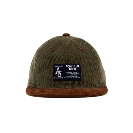 ACAPULCO GOLD　 "TWO-TONE CORDUROY" 6-PANEL CAP (OLIVE&BROWN)