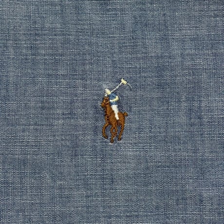 POLO RALPHLAUREN　"CHAMBRAY" S/S BUTTONDOWN SHIRT