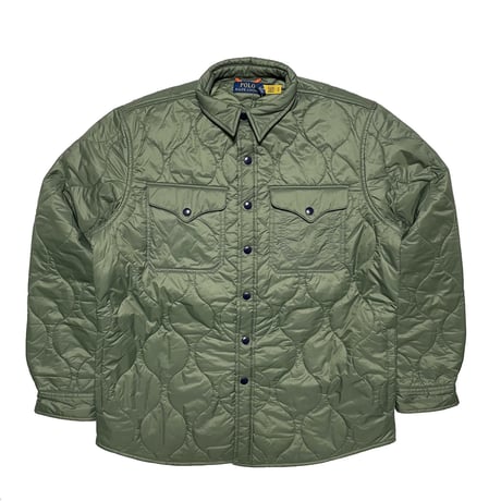 POLO RALPHLAUREN　"PADDED" QUILTING OVERSHIRT (GREEN)