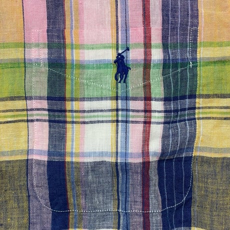POLO RALPHLAUREN　"MADORAS" HEMP SHIRT