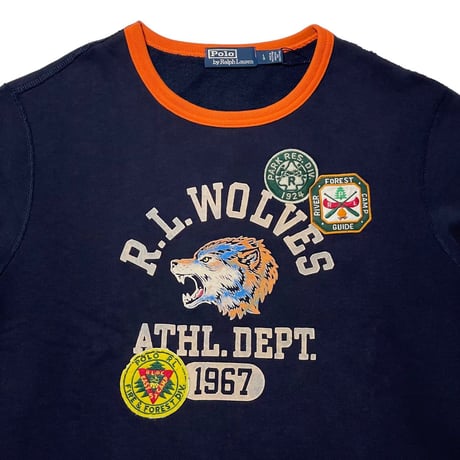 POLO RALPHLAUREN　"PATCH" CREW-NECK SWEAT