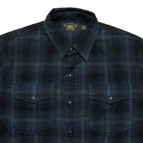 RRL RALPHLAUREN　"PLAID CANVAS" WORK SHIRT