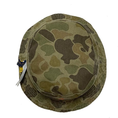 POLO RALPHLAUREN　"CAMO/ORANGE" REVERSIBLE BUCKET HAT