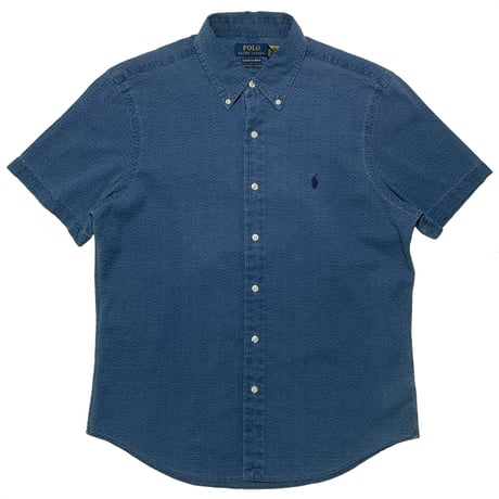 POLO RALPHLAUREN　 "INDIGO BLUE"  SEERSUCKER S/S SHIRT