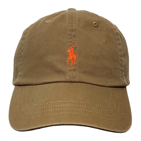 POLO RALPHLAUREN　CLASSIC BASEBALLCAP (BEIGE&ORANGE)