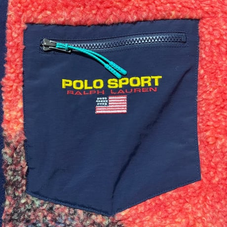 POLO SPORT RALPHLAUREN　"ORANGE/BLUE OMBRE" FLEECE FULL-ZIP JACKET