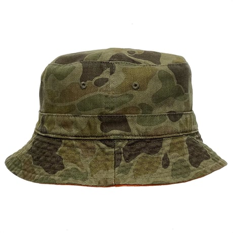 POLO RALPHLAUREN　"CAMO/ORANGE" REVERSIBLE BUCKET HAT