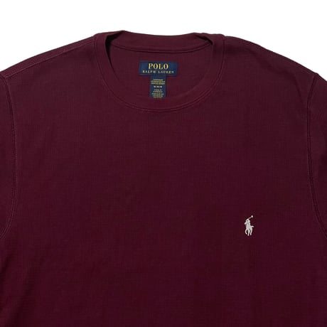 POLO RALPHLAUREN　THERMAL L/S Tee (BARGUNDY)