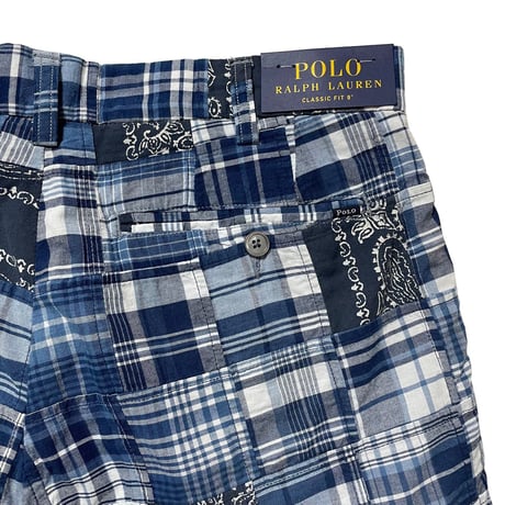 POLO RALPHLAUREN　"INDIAN MADRAS" PATCH WORK SHORT