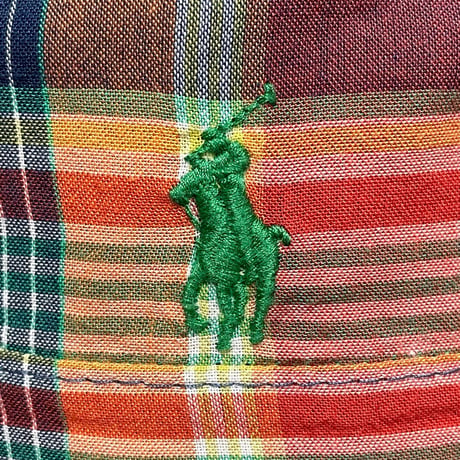 POLO RALPHLAUREN　"PLAID/BEIGE" REVERSIBLE BUCKET HAT