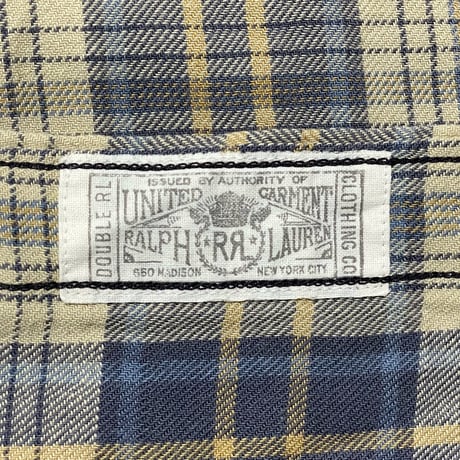 RRL RALPHLAUREN　"PLAID PATTERN" FLANNEL SHIRT