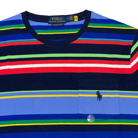 POLO RALPHLAUREN　"MULTI BORDER" POCKET Tee