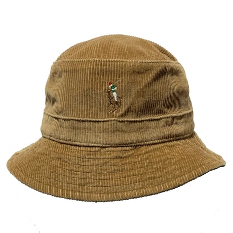 POLO RALPHLAUREN　"PONY PLAYER" CORDUROY BUCKET HAT