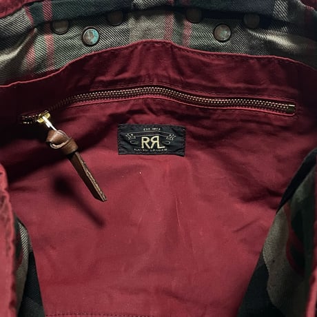 RRL RALPHLAUREN　"LEATHER TRIM CANVAS" BACKPACK