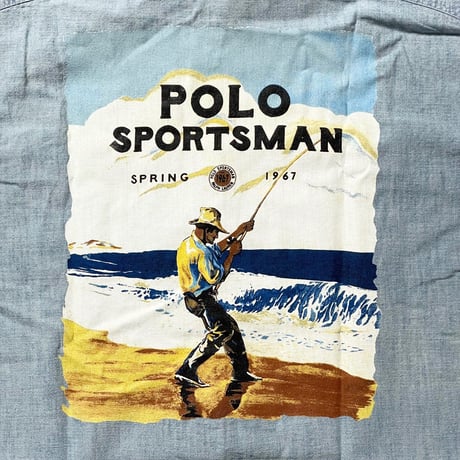 POLO RALPHLAUREN　"POLO SPORTSMAN FISHING" CHAMBRAY S/S SHIRT