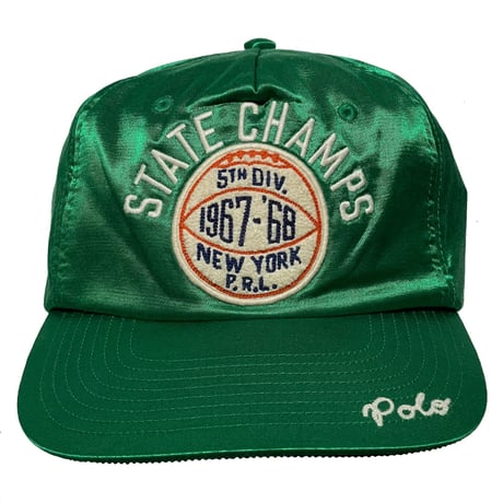 POLO RALPHLAUREN　"STATE CHAMPS" VISCOSE 6-PANEL CAP