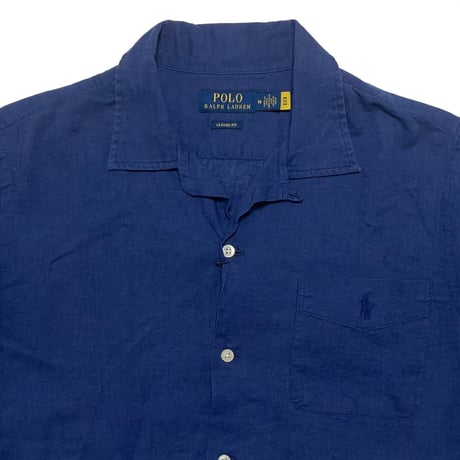 POLO RALPHLAUREN　"LINEN COTTON" CAMP SHIRT