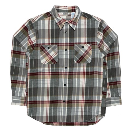 FIVE BROTHER　 "GRAY CHECK" HEAVY FLANNEL WORK SHIRT