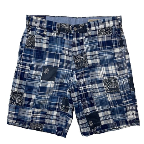 POLO RALPHLAUREN　"INDIAN MADRAS" PATCH WORK SHORT